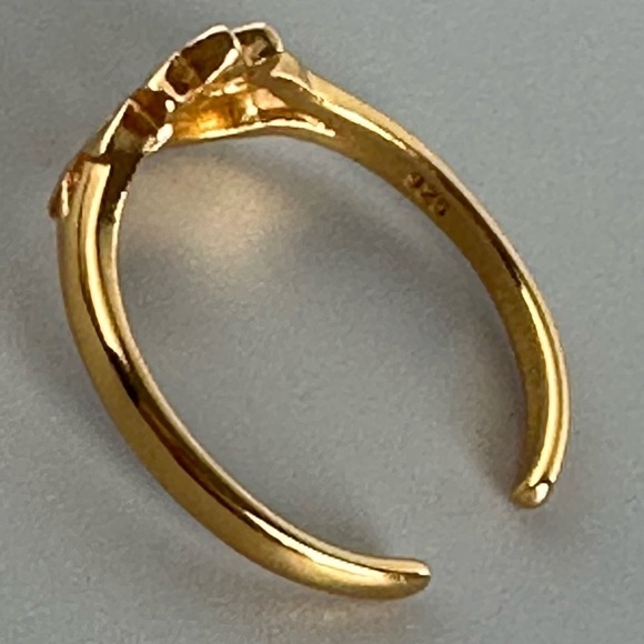 14k Gold Vermeil Lotus Toe Ring - Picture 5 of 10